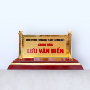 Biển chức danh bằng đồng cao cấp 40x25x10cm