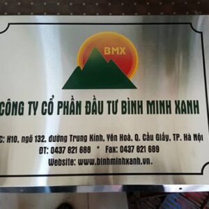 Biển tên công ty inox