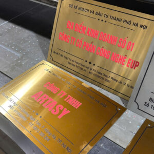 Biển công ty inox in UV Biển công ty inox in UV